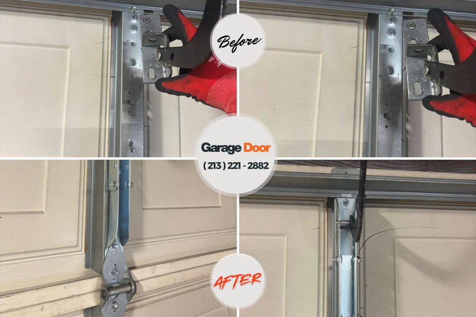 Before and after: garage door repair 84340